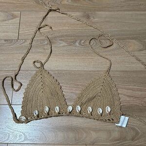 Crochet seashell bikini top size xs